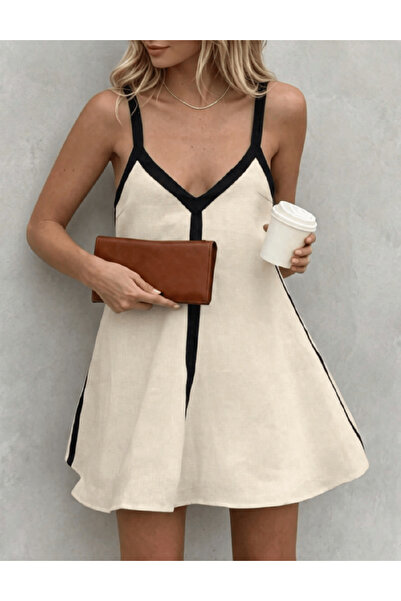 Evendi Short dress, Cream