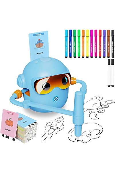 GENERAL Drawing Robot for Kids,with 100 Word Cards,12 Color Pens,Voice Intera...