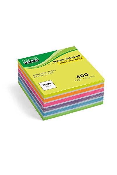 Lebez Neon Colored Paper Cube 75 x 75 mm 21711