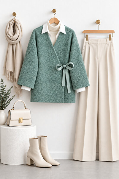 bellura Yandan Bağlamalı Buklet Salaş Kimono