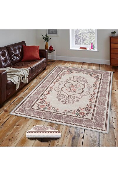 Asi Home Covor Hol Oriental, 80x150 cm, 100% Poliester, Multicolor, Antiderap...