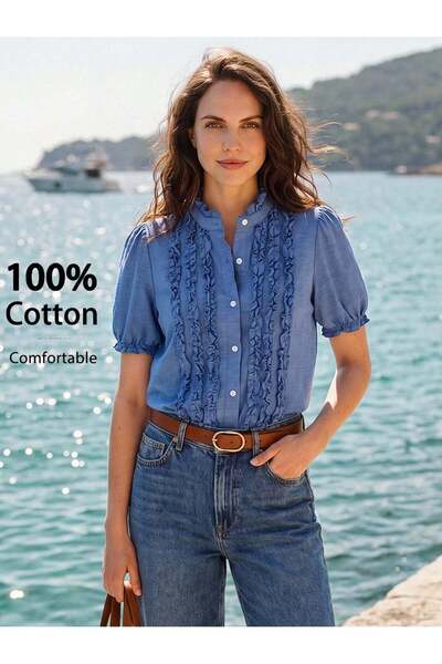 Sheya Short-sleeved shirt, blue