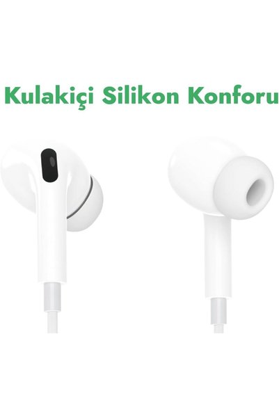 StepCo Lightning Kulak İçi Kulaklık, Silikon Konforu, Beyaz