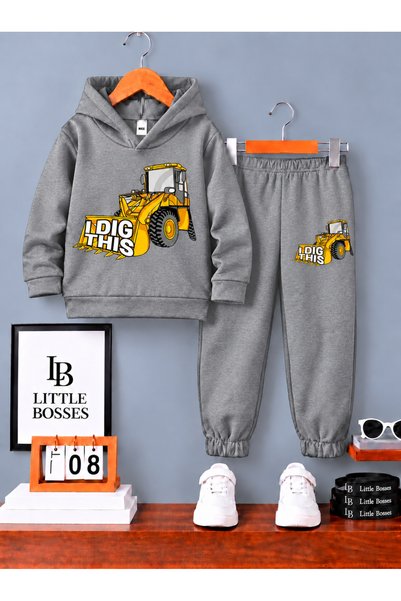 LB little bosses طقم رياضي شتوي للأطفال للجنسين (KEPÇE)