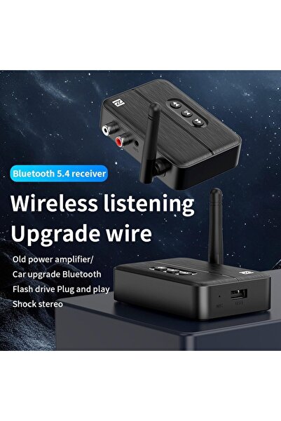 Kuzey's Store AUX & RCA Bağlantı,NFC Bluetooth 5.4 Ses Alıcısı Type-C Güç, USB’den Müzik Çalma, Araç