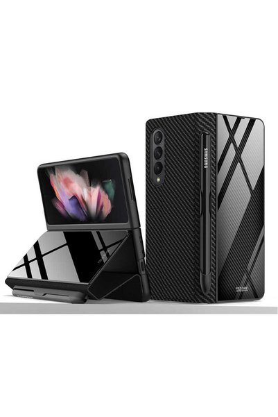 Techaks حافظة Droga لهاتف Galaxy Z Fold 3 مع حجرة القلم