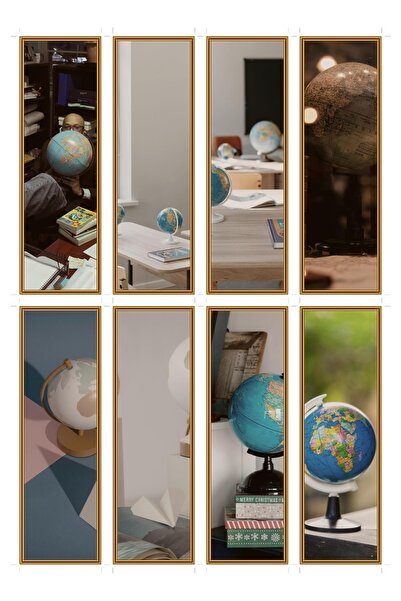 OEM Semne de Carte Set de 8 Glob Pamantesc Birou, Design Elegant, Carton Premium