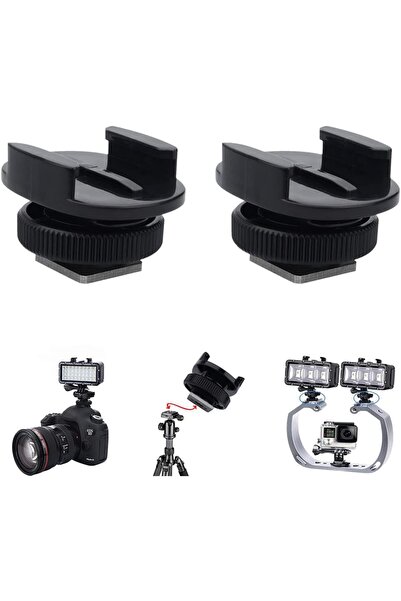 StepCo SLR Kamera Gopro Kamera Işık ve Diğer Aksiyon Kameraları için Montaj Işık Adaptörü Soğuk Ayakkabı Mo