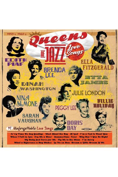 StepCo Queens Of Jazz - Love Songs (Plak) Edith Piaf - Dinah Washington - Nina Simone - Sarah Vaughan - Bra