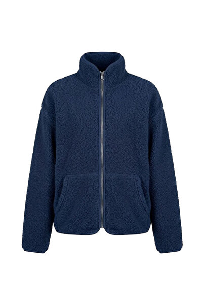 Mzr Collection جاكيت بتفاصيل جيوب وسحابات - أزرق داكن DARK BLUE