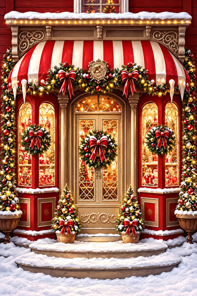 PROMISEBACKDROP2 خلفية قماشية ذات طابع عيد الميلاد، ترحيب بالعام الجديد، لالت...