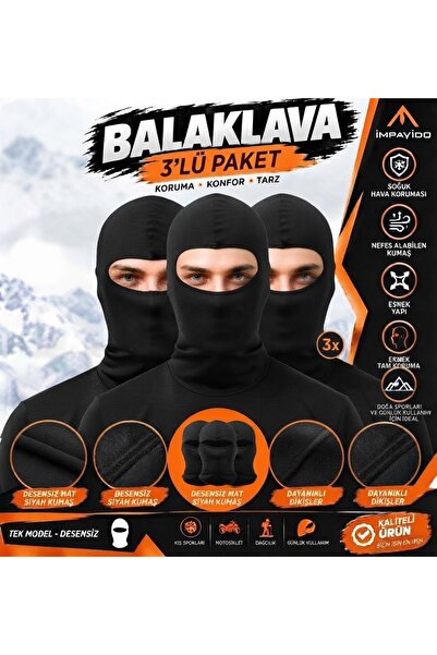 AHTAPOT COLLECTION ΜΑΣΚΑ ΧΙΟΝΙΟΥ 3 ΤΕΜΑΧΙΩΝ BALAKLAVA MOTORCYCLIST, ΥΦΑΣΜΑ ΝΕ...