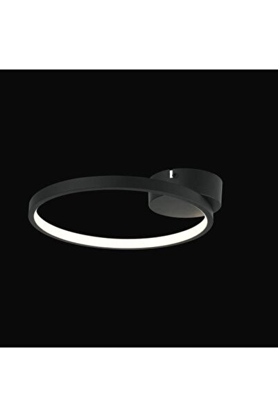 Reality Plafonieră LED neagră, tip inel, RAGI 27cm