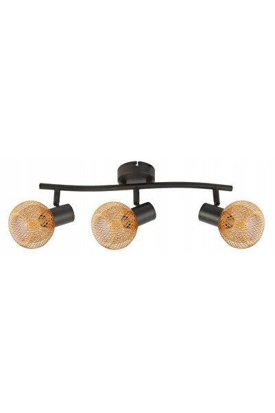 Reality Lampă de tavan tip bandă, neagră, spot, 3 plafoniere. Loretto 830703-30