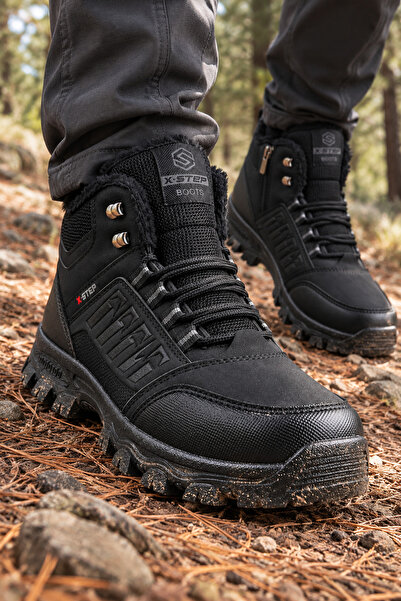 Slipcat Men'S, Lace-Up, Zippered, Fur-Lined, Thick Sole Boots