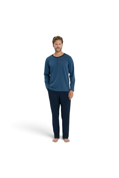 Pijadore Men's 100% Cotton Long Sleeve Cotton Pajamas Set 2287