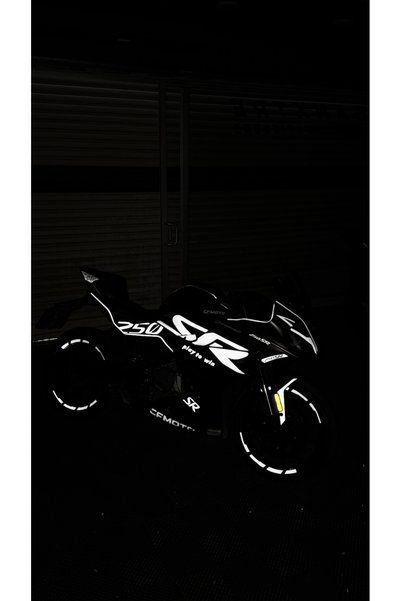 Banxtre CFMOTO 250SR için Komple Reflektörlü Motosiklet Sticker Seti (Gece Fl...