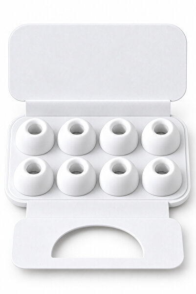 Fibaks AirPods Pro ve Pro 2 Uyumlu 4 Çift 8 Adet Large Beden Anc Delikli File...