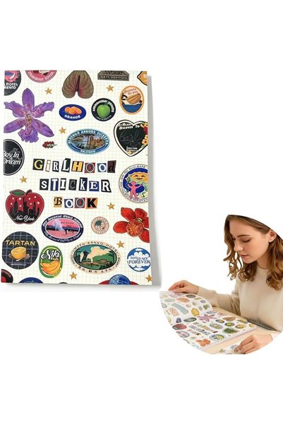 TERRIFI New Girlhood Sticker Book, Retro Aesthetic Stickers - 1260+ Cute Illu...