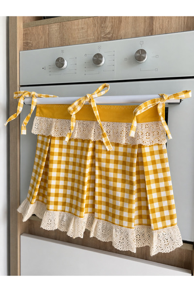 Parla Life Scalloped Duck Linen Ruffle Oven Cover