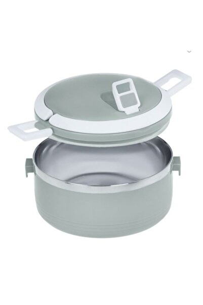 IRO Food container, thermal, grey/white, plastic/steel, 500ml, 15x9.5 cm