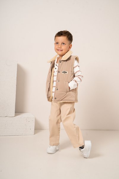 JNF kids Baby Boy & Child 3-Piece Set with Plush Inflatable Vest