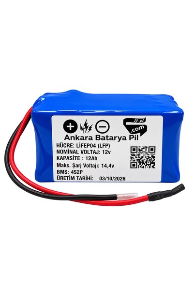 EnerjiStar Pilsan Panther Uyumlu 12V 12Ah LiFePO4 Akü