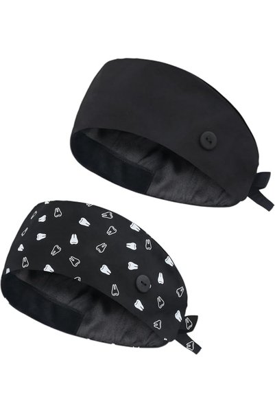 Irisette Adjustable Working Cap with Button, Satin-Lined Cotton Working Hat S...