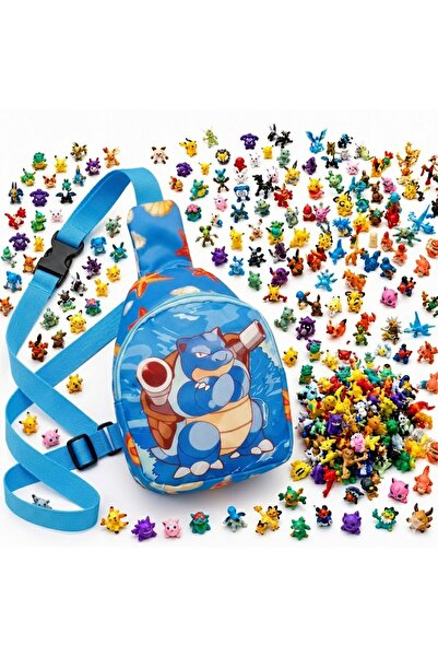 Printisor Set de 144 mini-figurine POKEMON + Borsetă tip poșetă Blastoise cu ...