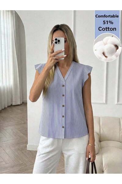 Sheya Short-Sleeved shirt, blue