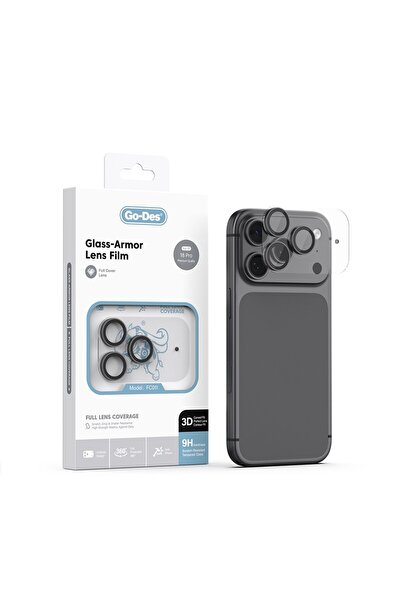 Go-Des iPhone 18 Pro Uyumlu Go Des FC011 Glass Armor Serisi Kamera Lens Koruy...
