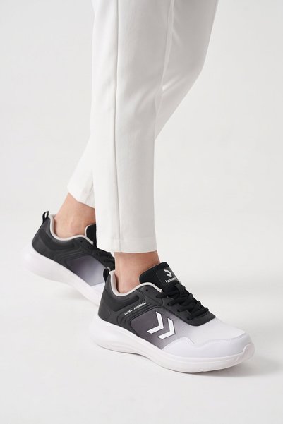 hummel Pantofi sport unisex, albi, negri, din plasă, ușori, flexibili 900901 ...