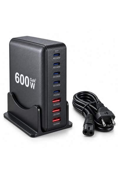 Kulstern Încărcător de birou Kulstern® inc600w GaN III, 8 porturi, putere sim...