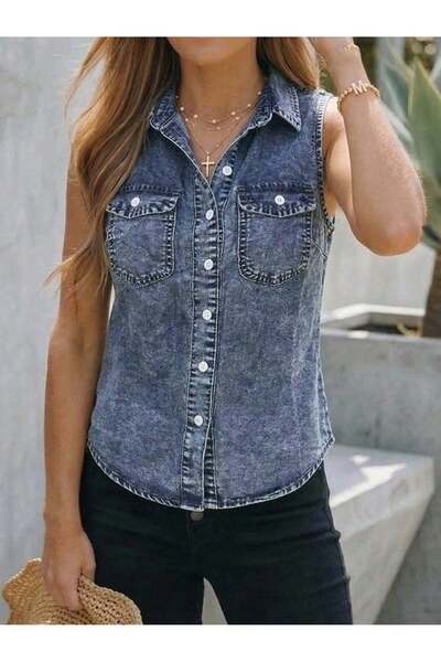 Sheya Short-Sleeved shirt, blue