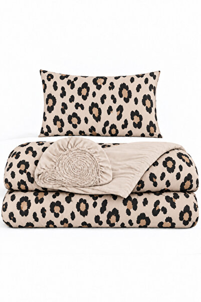 İQON Elastic Sheet Duvet Cover Set Single Size Cht Kahve Outlet