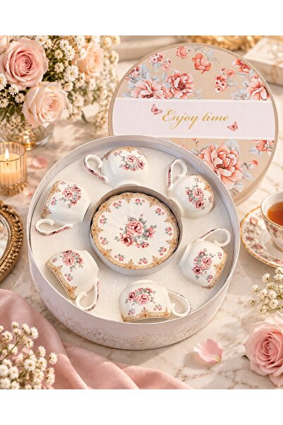 Onedekor 6 Kişilik Enjoy Porselen Kahve Fincanı 90 cc