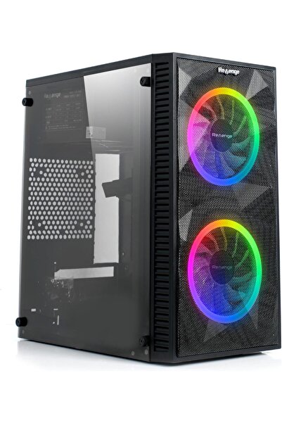 StepCo Magic Mikro Atx 2 Rainbow Fanlı Mesh Panel Akrilik Gaming Oyuncu Bilgisayar Kasası (0, Watt)