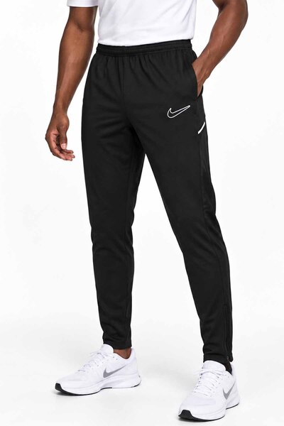 Nike Erkek Dri-FIT Eşofman Altı Dar Kesim Fermuarlı Cepli Spor Pantolon Siyah