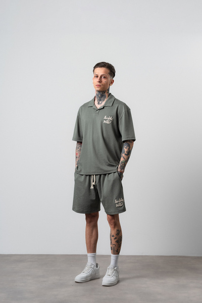Respire Set Trening Vară Bărbați, Compleu 2 Piese: Tricou Guler Polo și Panta...