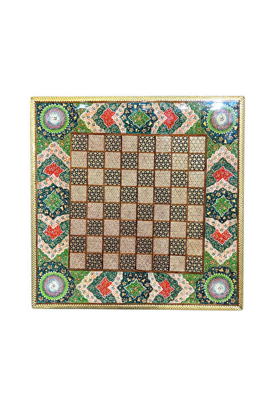 Ebrişim El Yapımı İran Hatem Satranç | 40×40 cm – Kare | İran Üretim