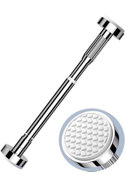 KASTWAVE Extendable Clothes Rail, 35-50cm Stainless Steel Shower Curtain Rod,...