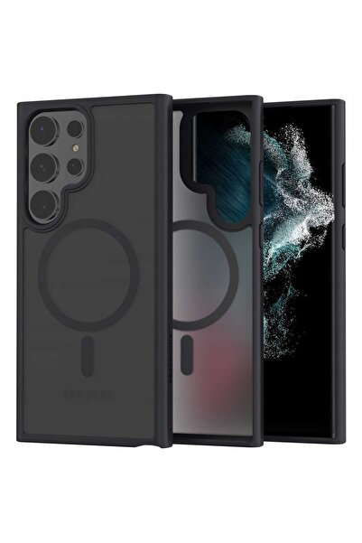 spacecase Husă Hibridă Mag Galaxy S22 Ultra neagră