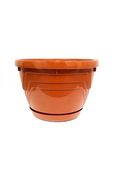 Generic Ghiveci LUX teracotă cu farfurie nr. 6