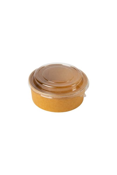 Yılhan Ambalaj 1100 cc Kraft Salata Kabı 50'li Set | Kapak Dahil | Sızdırmaz ...