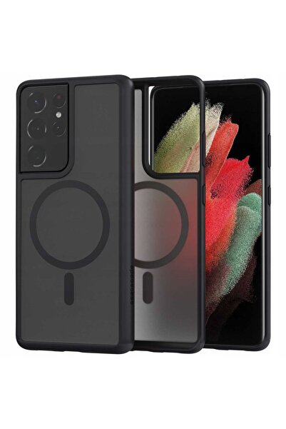 spacecase Husă Hibridă Mag Galaxy S21 Ultra neagră