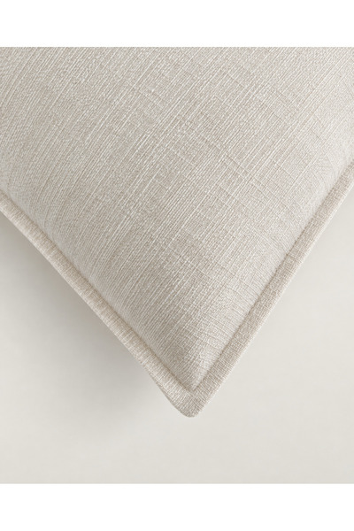 AYSA HOME DECOR Noma Rectangular Ecru Throw Pillow Cover (35 X 55 cm)