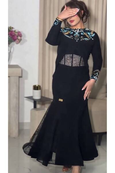NALA FASHION فستان سهرة فاخر بتصميم راقي