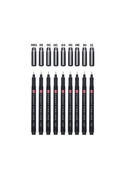 Talens Çizim Kalem Seti Pigment Fineliner 9'lu