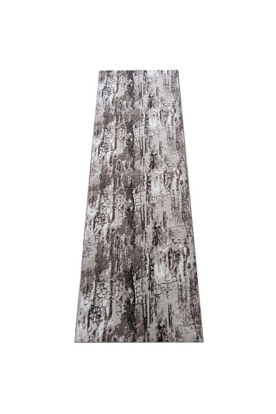 OEM Traversa Antiderapanta Maro cu Bej, Abstract, Latime 60 cm