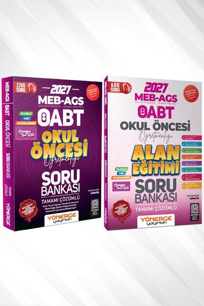 Yönerge Yayınları 2027 ÖABT Okul Öncesi Öğretmenliği Tamamı Çözümlü Soru Bank...